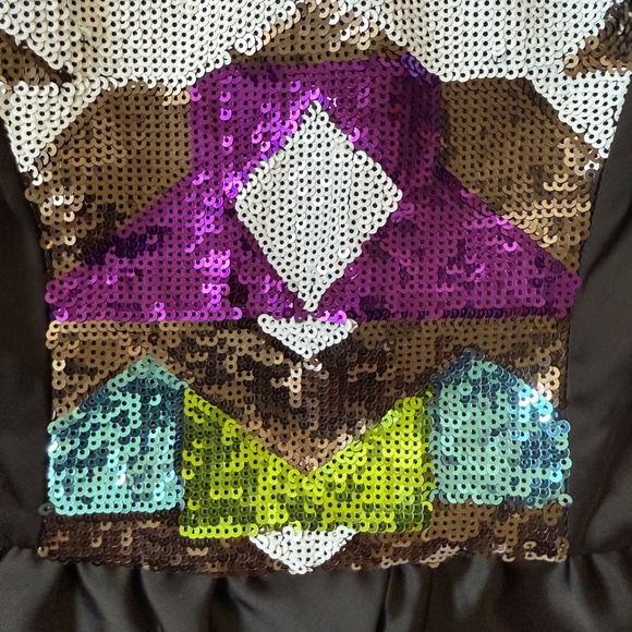 Party Ready Y2K Bebe Sequin Peplum Top - Picture 6 of 8